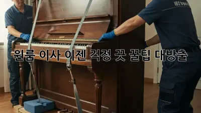 원룸 이사, 이젠 걱정 끗! 꿀팁 대방출 ✨
