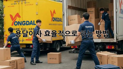 용달이사, 효율적으로 하는 방법!